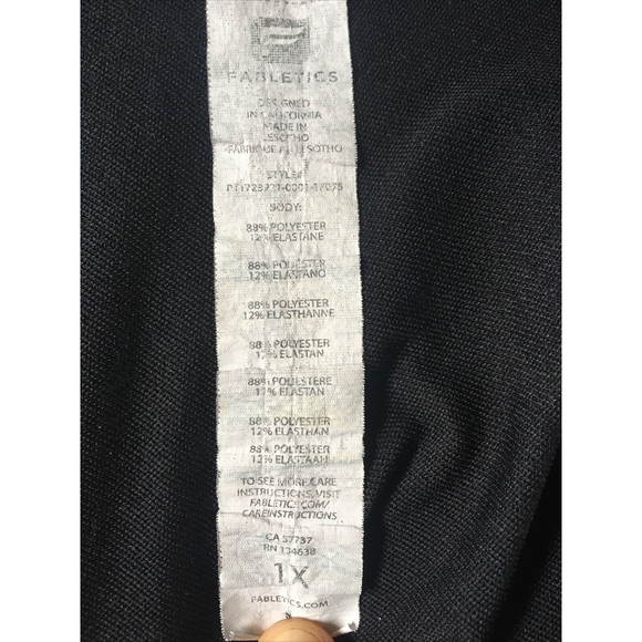 Fabletics Womens Capri Pants Extra Large Black Stretch Legging Athleisure Crop - Picture 8 of 11